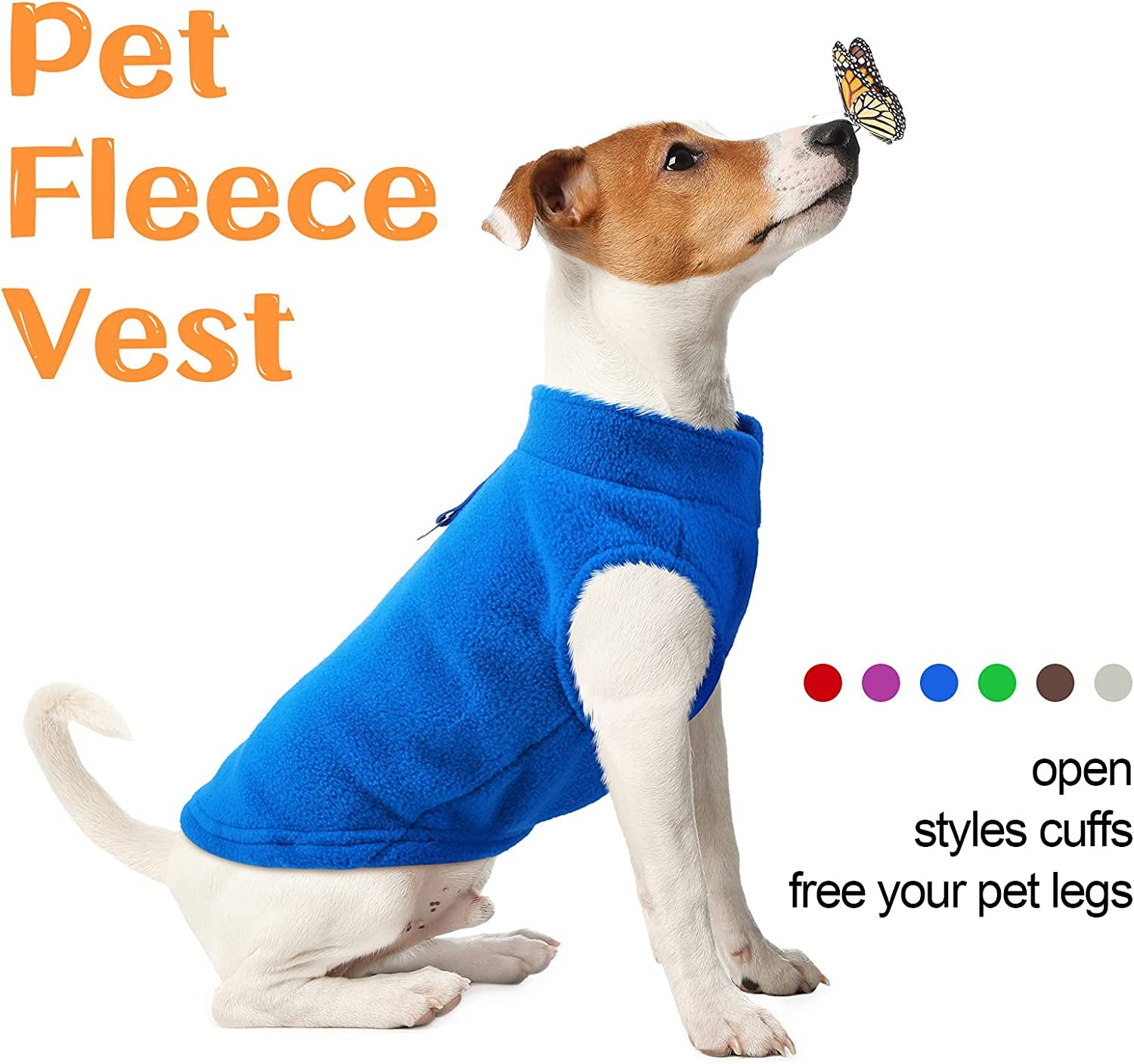 6 Pieces Dog Fleece Vest Dog Pullover Warm Dog Jacket Cold Weather Pet Sweater with Leash Ring Cozy Dog Clothes for Small Cats Dogs (Dark Colors, Small) Animals & Pet Supplies > Pet Supplies > Dog Supplies > Dog Apparel Weewooday   