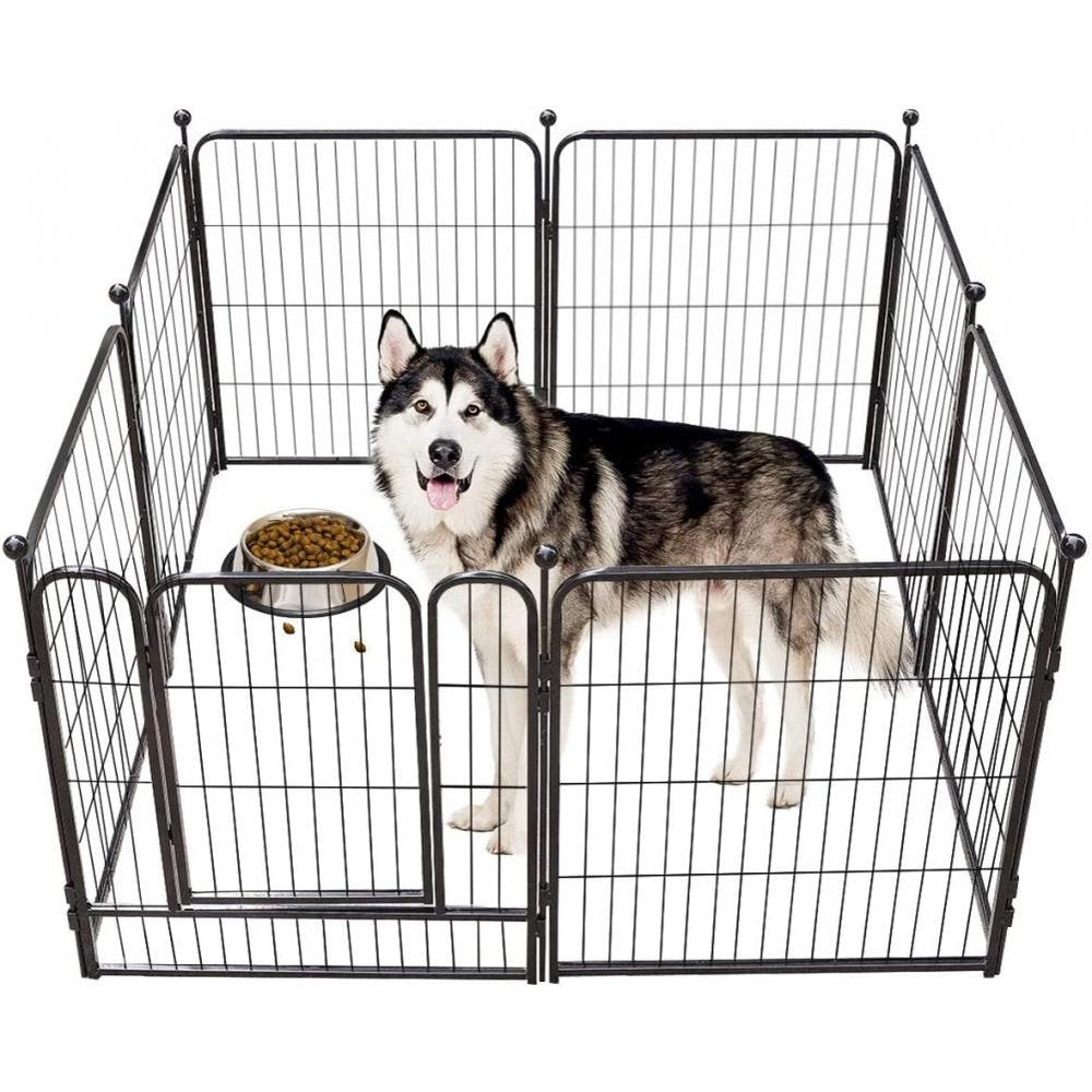 FINE MAKER 8 Panels Dog Playpen 39.3" High Indoor Metal Puppy Dog Run Fence Outdoor Puppy Pen Pet Playpen for Small/Medium Dogs Animals & Pet Supplies > Pet Supplies > Dog Supplies > Dog Kennels & Runs FINE MAKER   