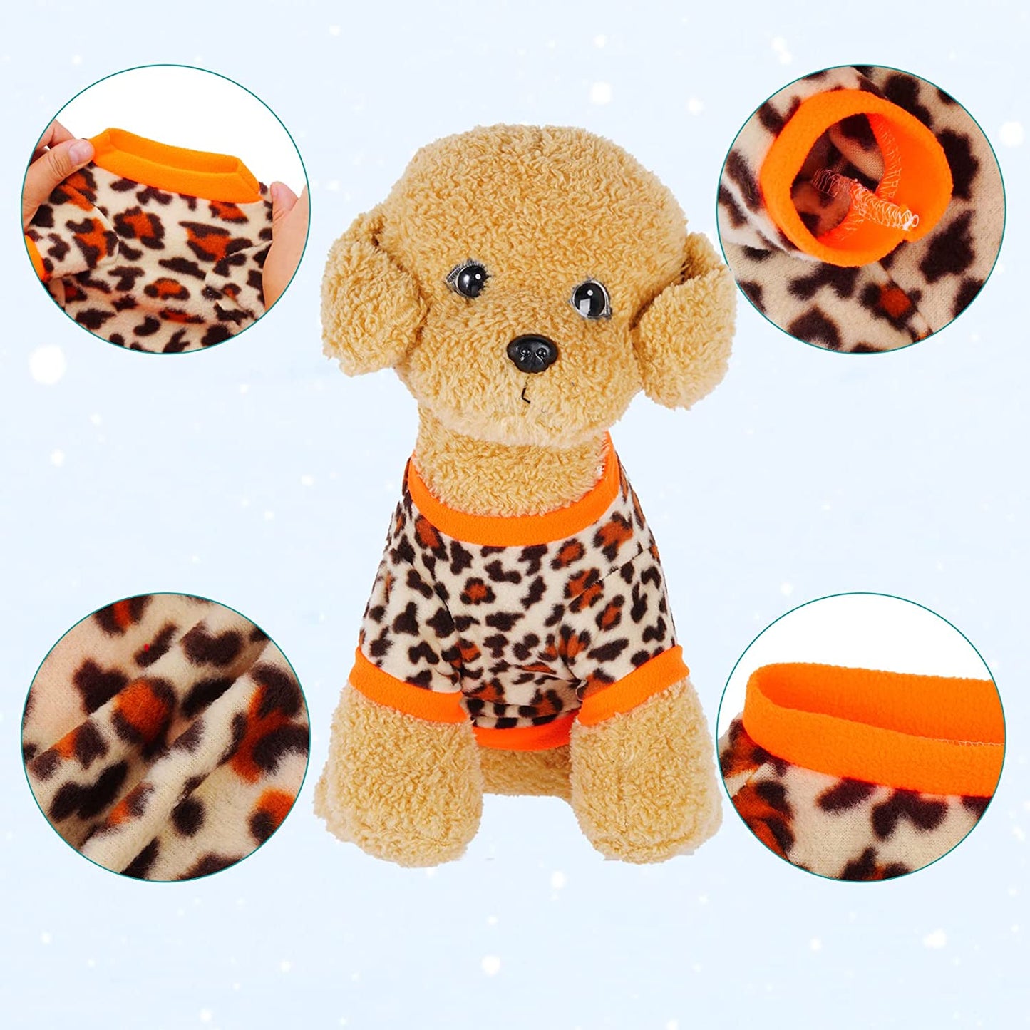 Rbenxia 4 Pieces Dog Fleece Sweaters Puppy Warm Sweater Doggie Sweatshirt Soft Fleece Dog Pajamas Puppy Clothes Winter Dog Outfits for Small Puppy Dog Cat Pets (Small) Animals & Pet Supplies > Pet Supplies > Dog Supplies > Dog Apparel Rbenxia   