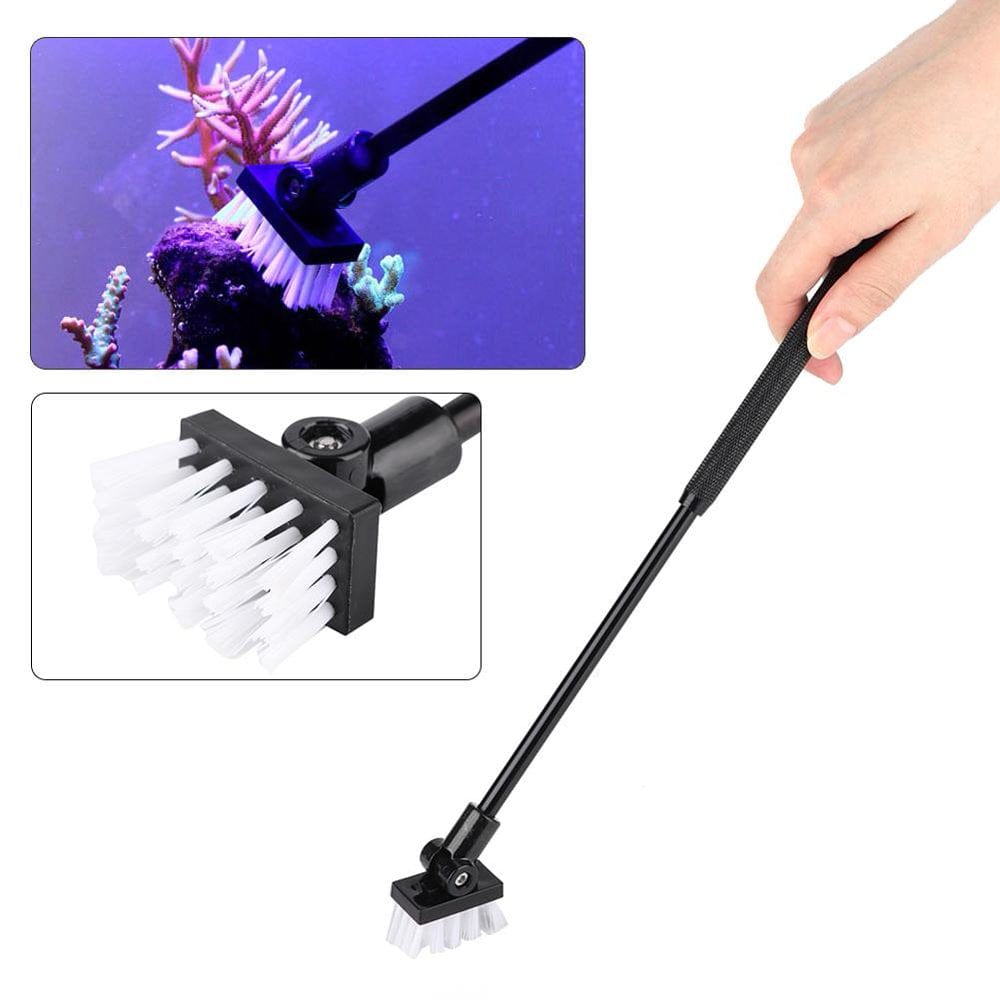 ACOUTO Aquarium Fish Tank Clean Brush, Telescopic Handle Aquarium Cleaning Tools Fish Supplies for Fish Tanks with Wrench Animals & Pet Supplies > Pet Supplies > Fish Supplies > Aquarium Cleaning Supplies Acouto   
