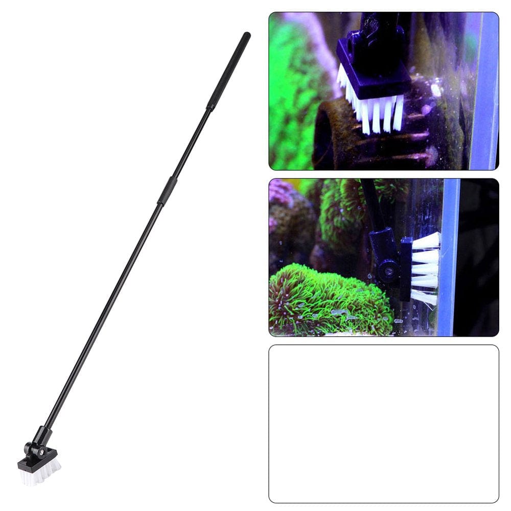 ACOUTO Aquarium Fish Tank Clean Brush, Telescopic Handle Aquarium Cleaning Tools Fish Supplies for Fish Tanks with Wrench Animals & Pet Supplies > Pet Supplies > Fish Supplies > Aquarium Cleaning Supplies Acouto   