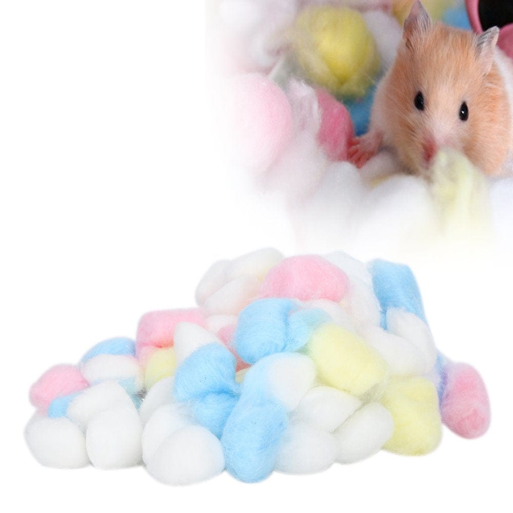 ACOUTO Hamster Warm Bedding,Hamster Cotton Balls,Hamster Cotton Balls Filler Colorful Natural Cotton Warm Bedding for Small Animals House Animals & Pet Supplies > Pet Supplies > Small Animal Supplies > Small Animal Bedding Acouto   