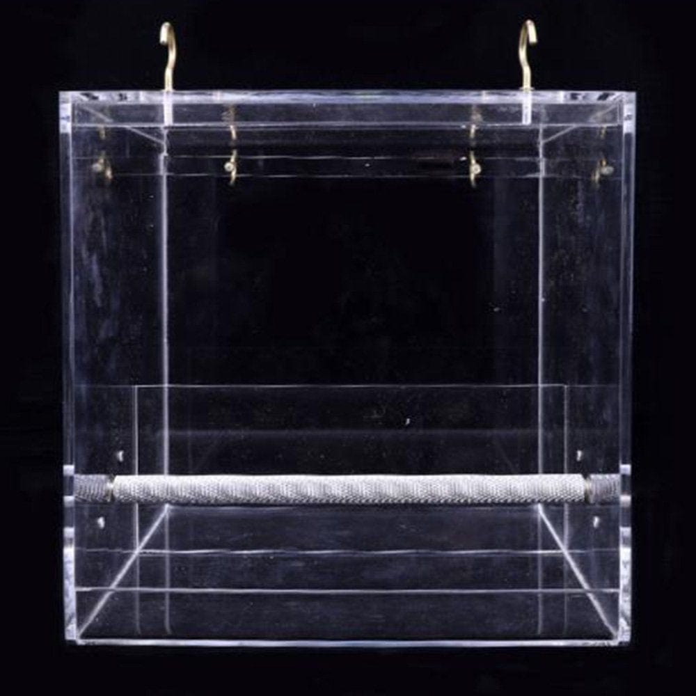 Acrylic Automatic Bird Feeder Pet Feeding Device Seed Food Container Bird Cage Accessories for Parrot Animals & Pet Supplies > Pet Supplies > Bird Supplies > Bird Cage Accessories Firlar   