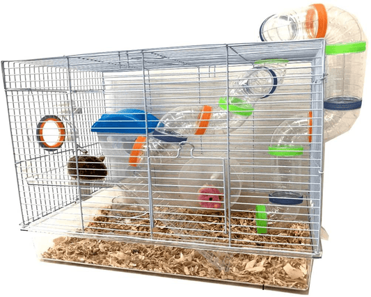 Acrylic Clear 2-Levels Hamster Home Habitat Rodent Gerbil Mouse Mice Rats Small Animal Critter Cage Animals & Pet Supplies > Pet Supplies > Small Animal Supplies > Small Animal Habitats & Cages Mcage White 19 x 12 x 15H inches 