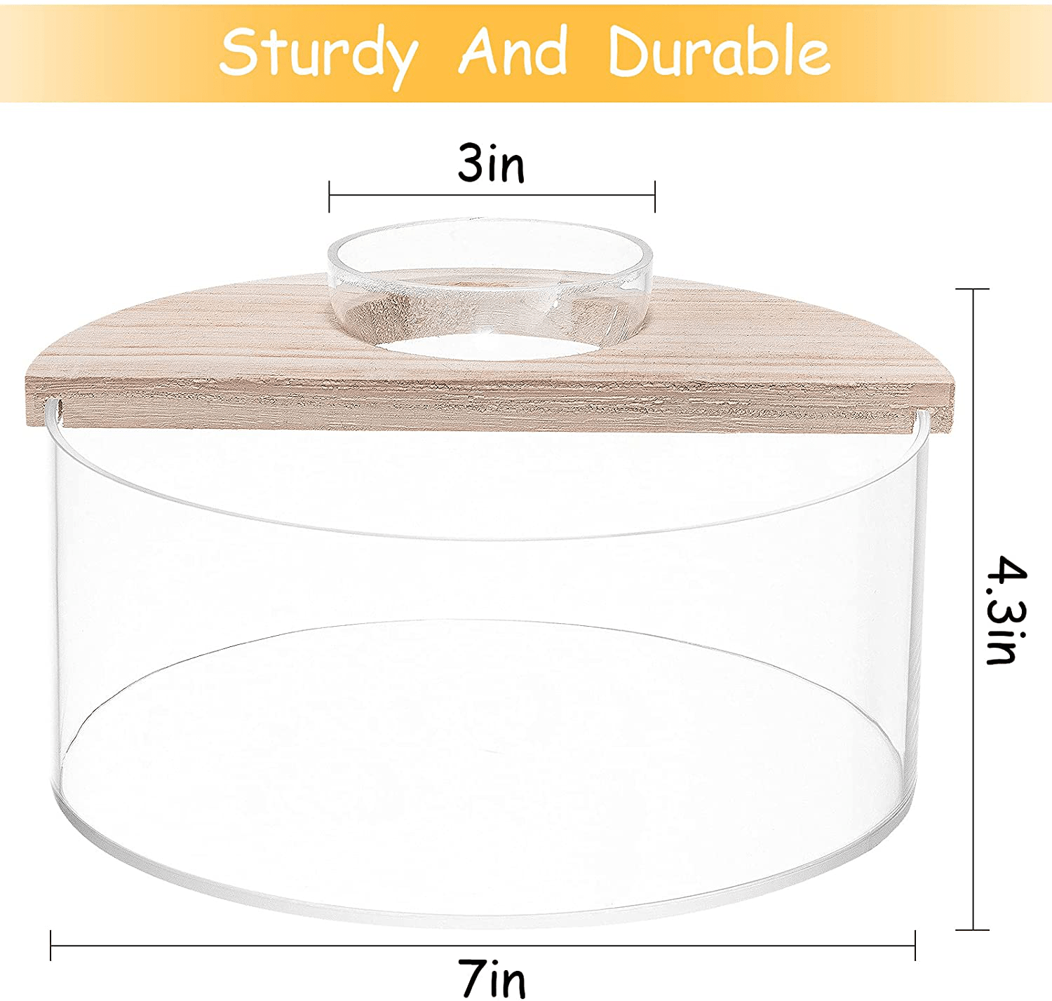 Acrylic Small Pets Sand Bath Box with Tiny Pet Bowl- Assemble Hamster Shower & Digging Sand Bathtub Rat Hamster Hideout Sand Bath Container for Lemming Chinchilla Gerbil Little Animal Animals & Pet Supplies > Pet Supplies > Small Animal Supplies > Small Animal Habitat Accessories Biggun   