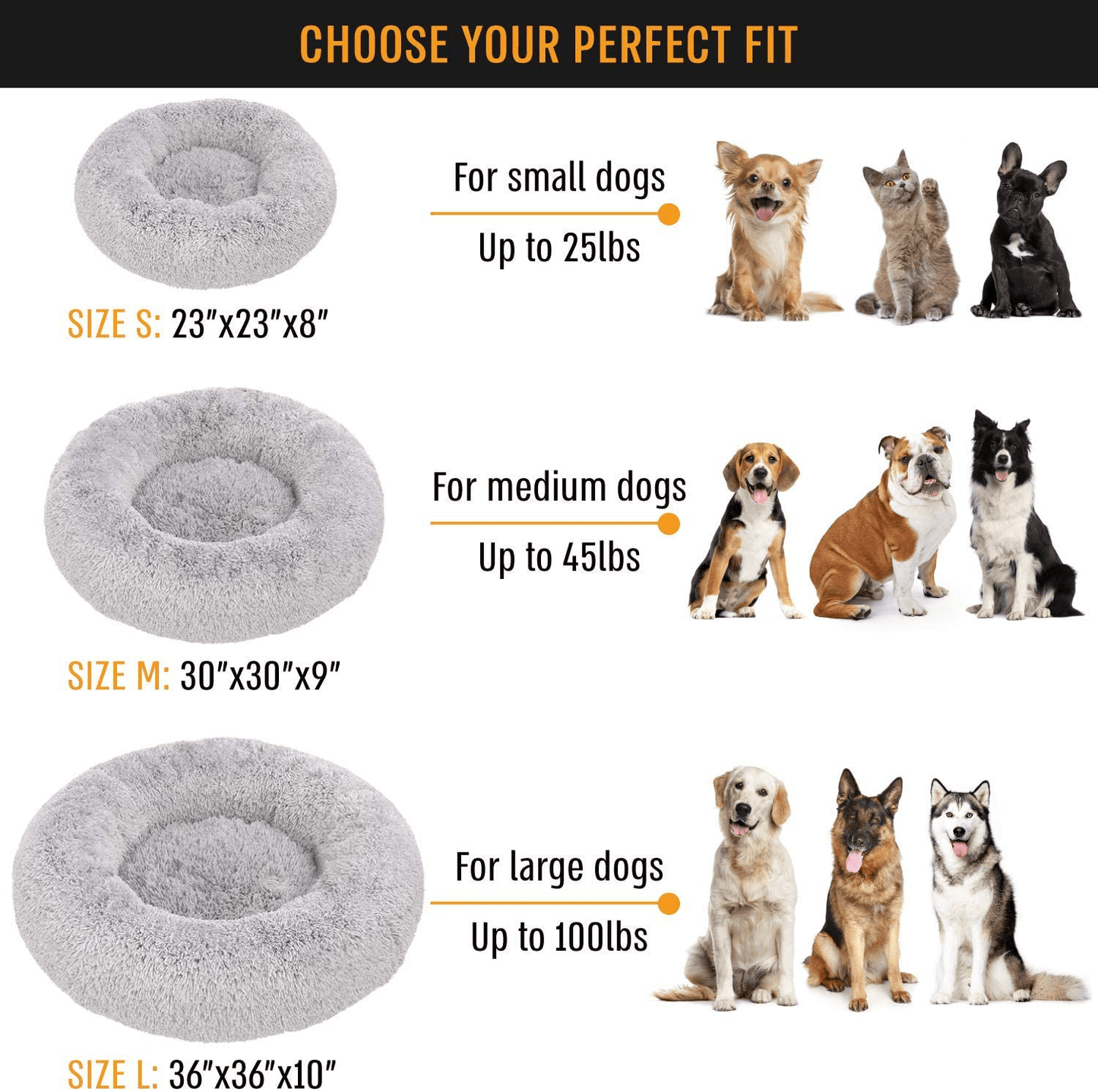 Active Pets Plush Calming Dog Bed, Donut Dog Bed for Small Dogs, Medium & Large, anti Anxiety Dog Bed, Soft Fuzzy Calming Bed for Dogs & Cats, Comfy Cat Bed, Marshmallow Cuddler Nest Calming Pet Bed Animals & Pet Supplies > Pet Supplies > Cat Supplies > Cat Beds Active Pets   
