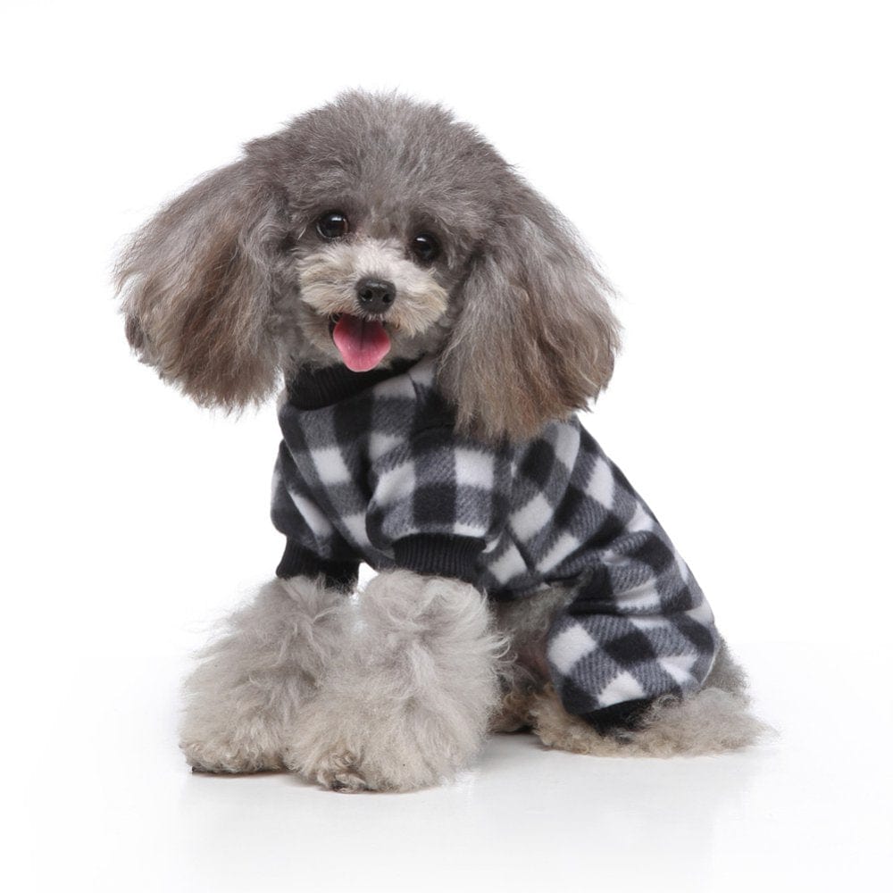 Actoyo Pet Dogs Christmas Plaid Pajamas Flannel Warm Clothes Puppy Costume Apparel Animals & Pet Supplies > Pet Supplies > Dog Supplies > Dog Apparel Actoyo   