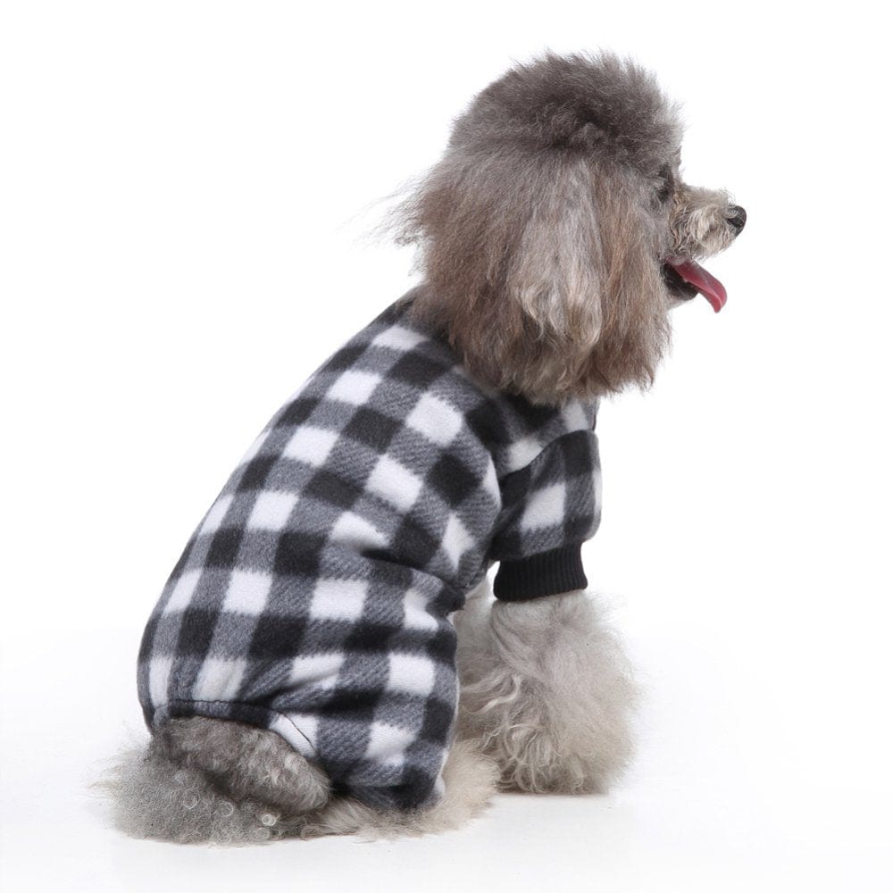 Actoyo Pet Dogs Christmas Plaid Pajamas Flannel Warm Clothes Puppy Costume Apparel Animals & Pet Supplies > Pet Supplies > Dog Supplies > Dog Apparel Actoyo   