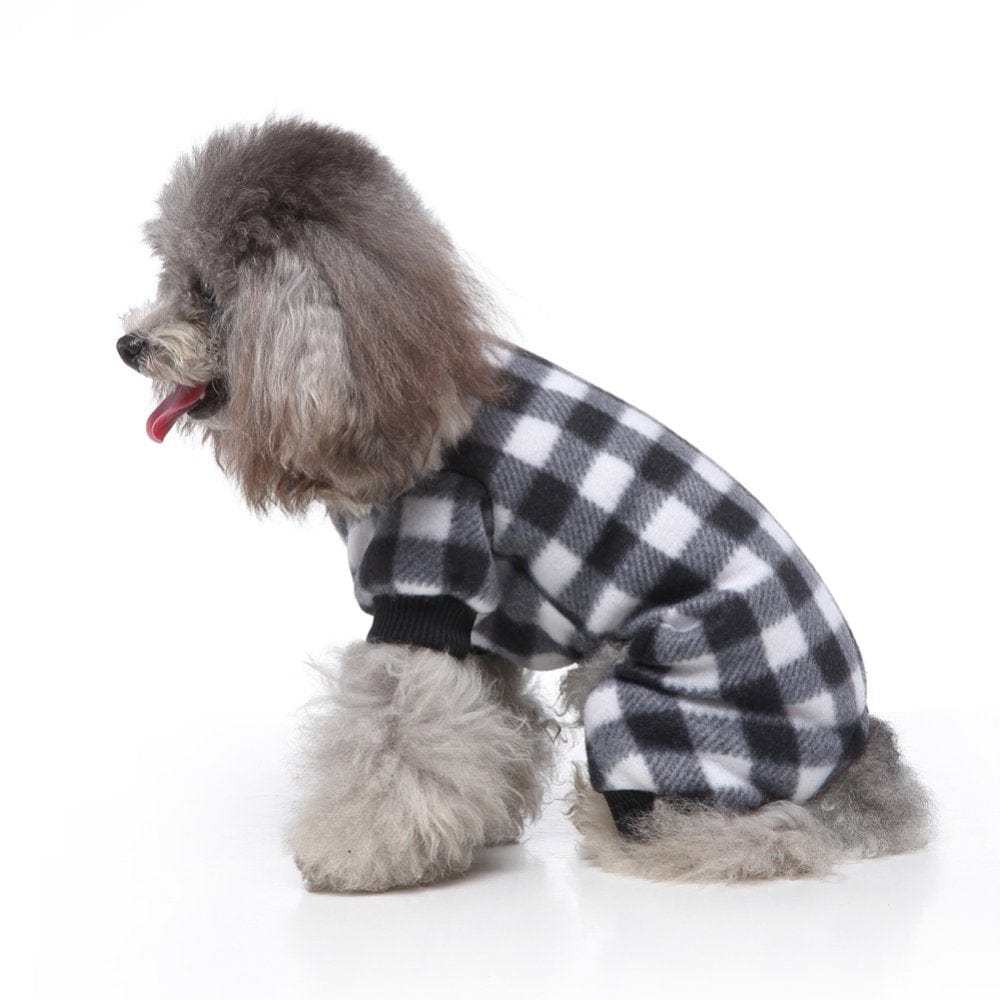 Actoyo Pet Dogs Christmas Plaid Pajamas Flannel Warm Clothes Puppy Costume Apparel Animals & Pet Supplies > Pet Supplies > Dog Supplies > Dog Apparel Actoyo   