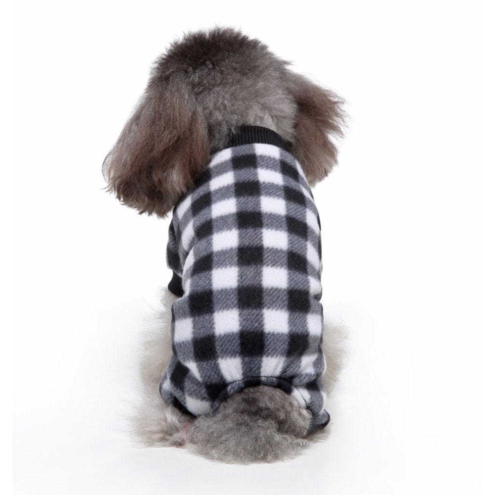 Actoyo Pet Dogs Christmas Plaid Pajamas Flannel Warm Clothes Puppy Costume Apparel Animals & Pet Supplies > Pet Supplies > Dog Supplies > Dog Apparel Actoyo   