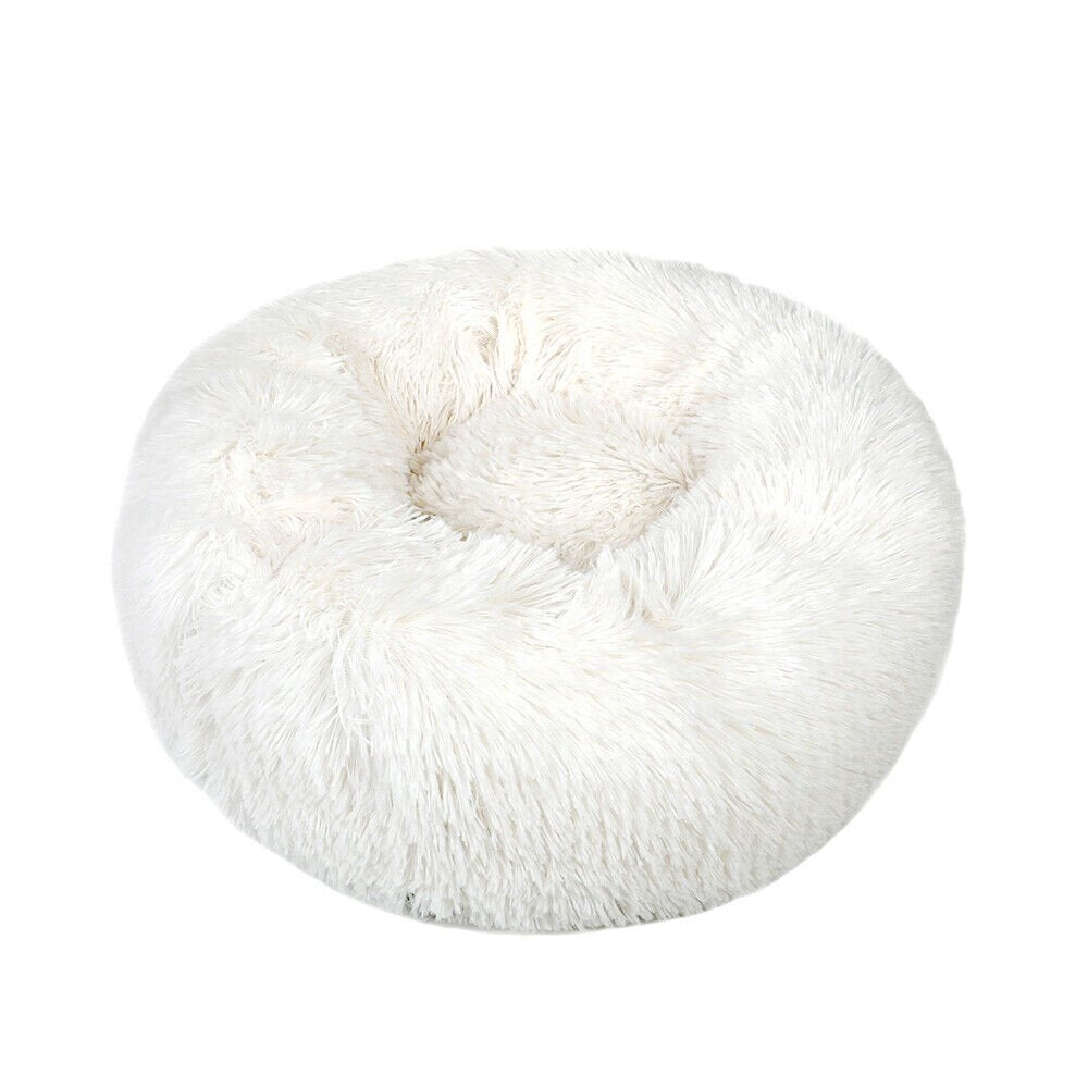 Round Plush Pet Bed for Dogs & Cats,Fluffy Soft Warm Calming Bed Sleeping Kennel Nest Animals & Pet Supplies > Pet Supplies > Cat Supplies > Cat Beds source max 23" White 