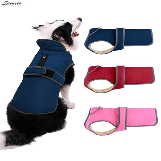 Spencer Reflective Waterproof Dog Coat Cold Weather Warm Dog Jacket Pets Apparel for Small Medium Large Dogs "M-2XL" Animals & Pet Supplies > Pet Supplies > Dog Supplies > Dog Apparel Spencer M(21.5"-25" chest) Pink 