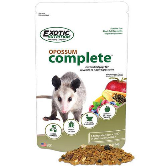 Exotic Nutrition Opossum Complete 1 Lb. Animals & Pet Supplies > Pet Supplies > Small Animal Supplies > Small Animal Food Exotic Nutrition   