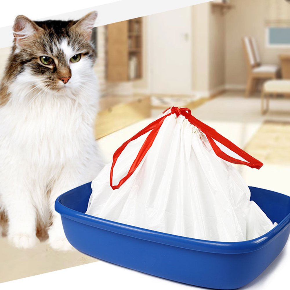 Litter Cat Liners Box Jumbo Pan Cleaning Pouch Storage Liners Supplies Drawstring Bag Box Sifting Bags Disposable Animals & Pet Supplies > Pet Supplies > Cat Supplies > Cat Litter Box Liners HOMEMAXS   