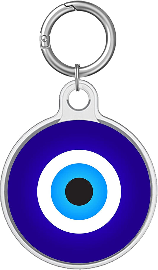 Impressed Protective Full Cover Airtag Case for Women - Lightweight Evil Eye Design - anti Scratch Silicon Skin Accessories with Keychain - Compatible with Apple Airtag Finder (Evil Eye Design) Electronics > GPS Accessories > GPS Cases Impressed.co   