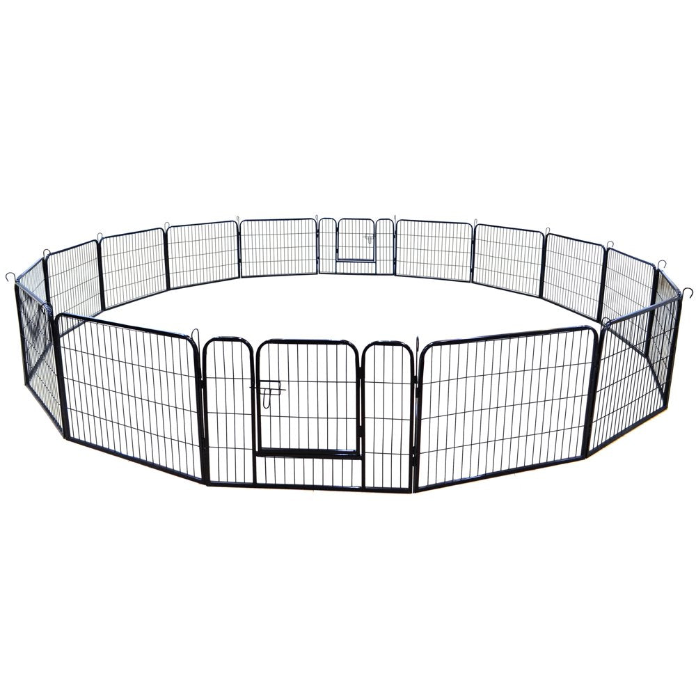 Aukfa Metal Dog and Pet Exercise Playpen,Cheap Best Large Indoor,Outdoor Play Yard Pet Enclosure Outdoor for Small Dogsmetal Puppy Dog Run Fence / Iron Pet Dog Playpen,Black Animals & Pet Supplies > Pet Supplies > Dog Supplies > Dog Kennels & Runs Aukfa 16 panels  