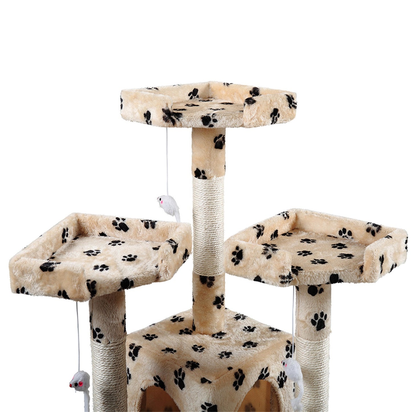 Pefilos Pet Furniture for Cats and Kittens - Cat Tower for Indoor Cats Tall Cat Tree for Big Cats Tiger Tough Cat Tree Tower Interactive Playground, Gray