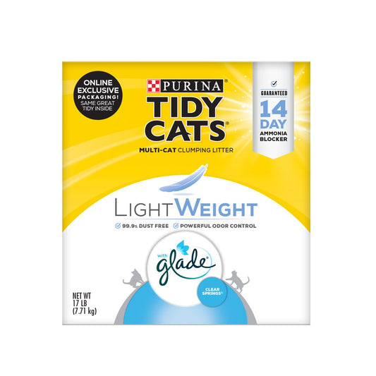 Purina Tidy Cats Low Dust, Multi Cat, Clumping Cat Litter, Lightweight Glade Clear Springs, 17 Lb. Box Animals & Pet Supplies > Pet Supplies > Cat Supplies > Cat Litter Nestlé Purina PetCare Company   