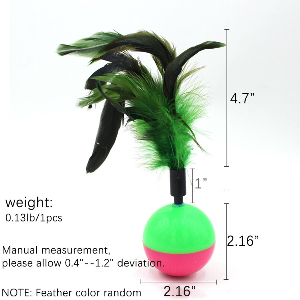 Feelers Cat Toy Tumbler, Feather Cat Toy for Cat Kitten Indoor Exercise, Cat Interactive Ball Toys, 1 PCS Animals & Pet Supplies > Pet Supplies > Cat Supplies > Cat Toys Feelers   