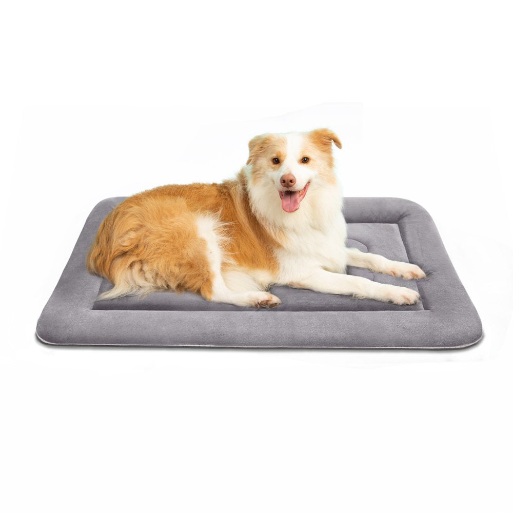 Joicyco Large Dog Bed Large Crate Mat 42 in Anti-Slip Washable Soft Mattress Kennel Pads Animals & Pet Supplies > Pet Supplies > Cat Supplies > Cat Beds JoicyCo Medium 36"x23.6" Clay Gray 