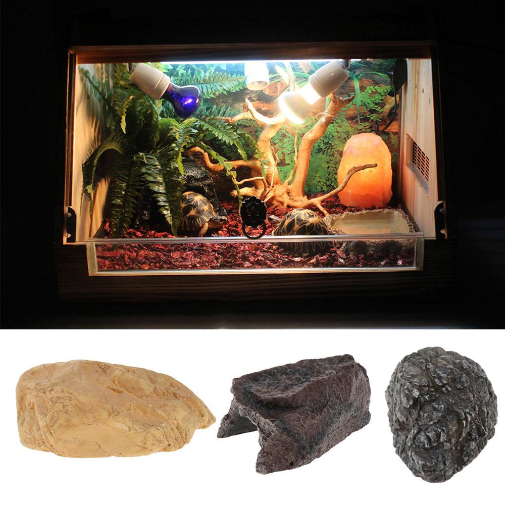 Reptile Ornament Aquarium Fish Hideout Cave Pier Vivarium Decor White Animals & Pet Supplies > Pet Supplies > Reptile & Amphibian Supplies > Reptile & Amphibian Substrates HOMYL   