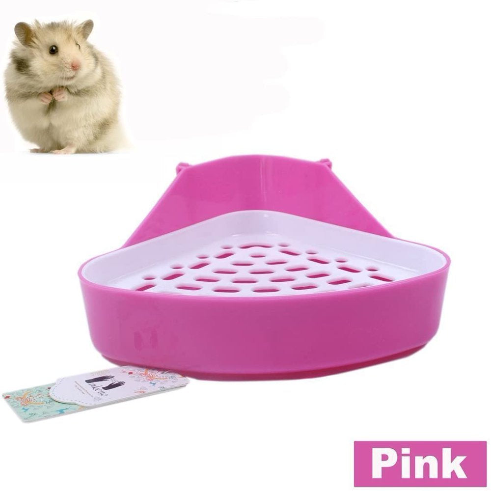 Triangle Potty Trainer Corner Bunny Toilet Guinea Pig Litter Bedding Plastic Box Pet Pan for Rabbit Chinchilla Hamster Ferret Small Animal Animals & Pet Supplies > Pet Supplies > Small Animal Supplies > Small Animal Bedding AUPERTO   