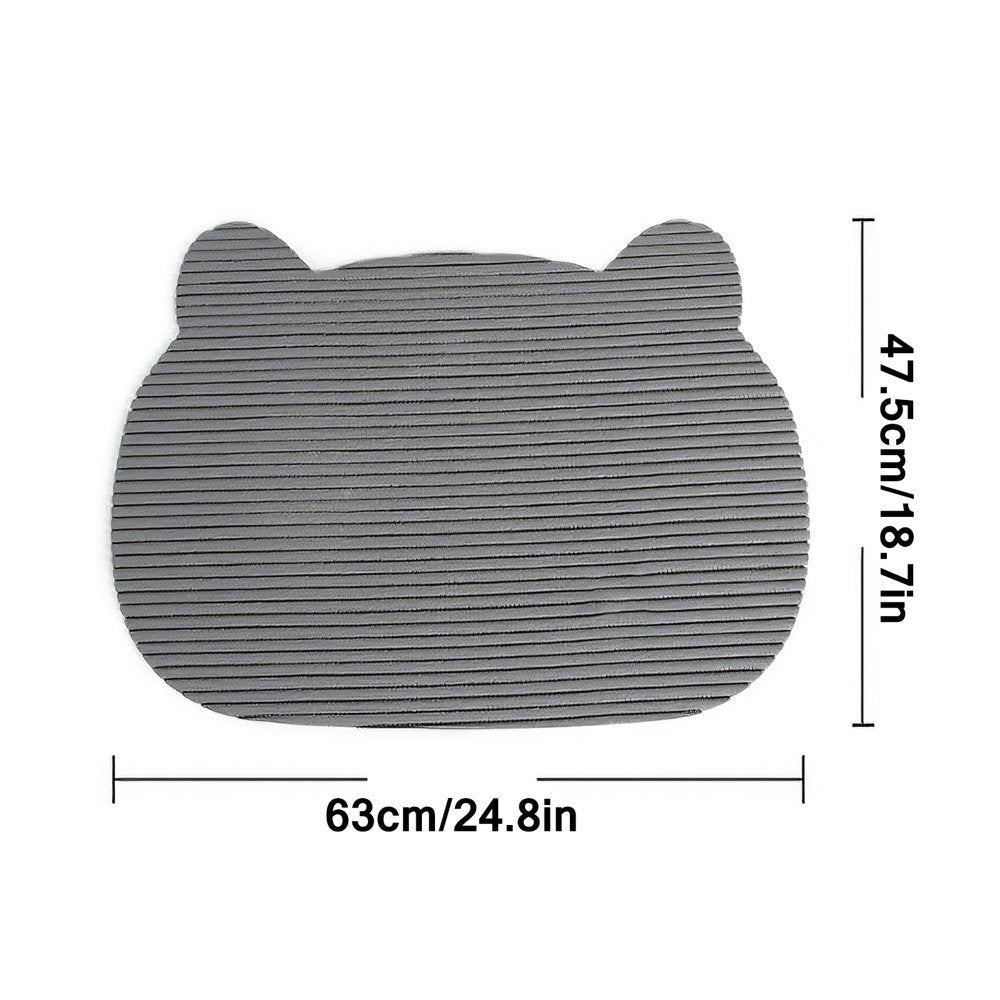 Cat Litter Mat Anti-Slip Trapping Litter Pad Space-Saving Cat Litter Scatter Control Mat Litter Box Pad Gray Cat Litter Blanket for Home Keeping Clean Animals & Pet Supplies > Pet Supplies > Cat Supplies > Cat Litter Box Mats QYMHOODS   