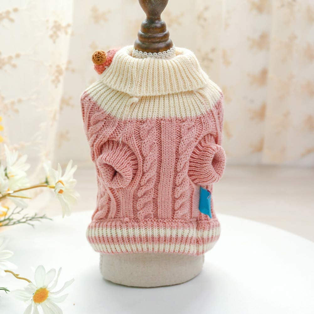 LOYY Dog Sweaters for Small Dogs Dog Knitting Crochet Sweater Autumn Winter Warm Cute Medium Large Dog Sweater Puppy Sweaters Girls Boys Animals & Pet Supplies > Pet Supplies > Dog Supplies > Dog Apparel LOYY   