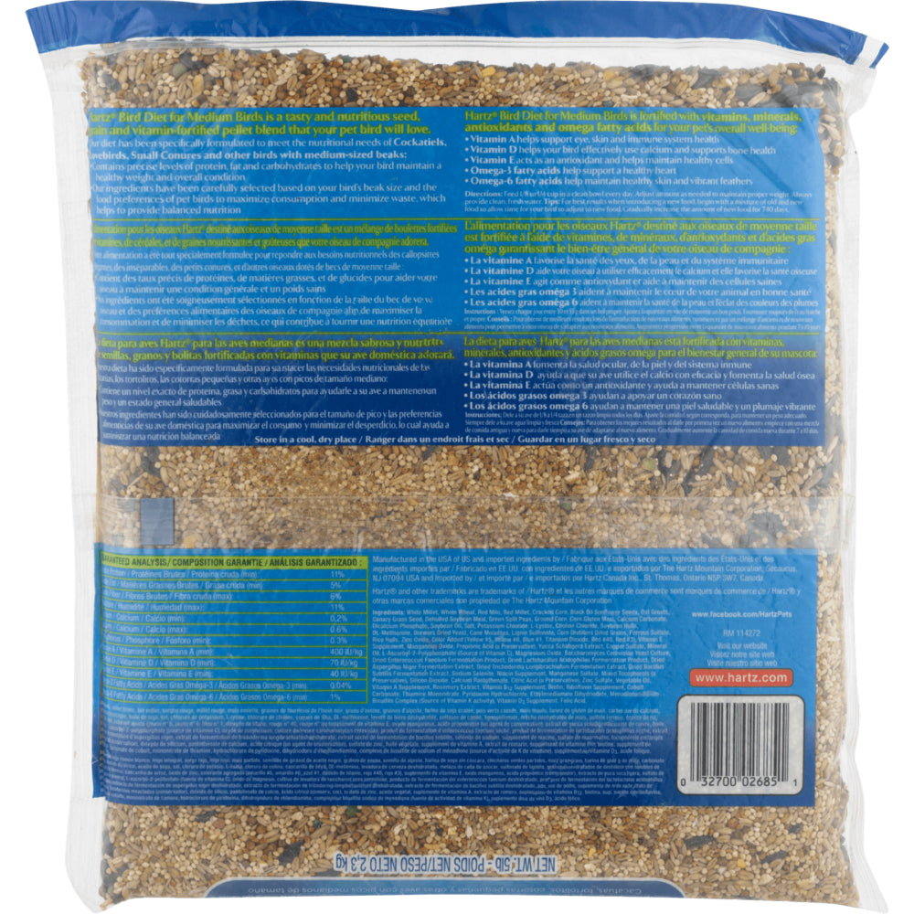 Hartz Medium Bird Food, 5.0 LB Animals & Pet Supplies > Pet Supplies > Bird Supplies > Bird Food The Hartz Mountain Corporation   