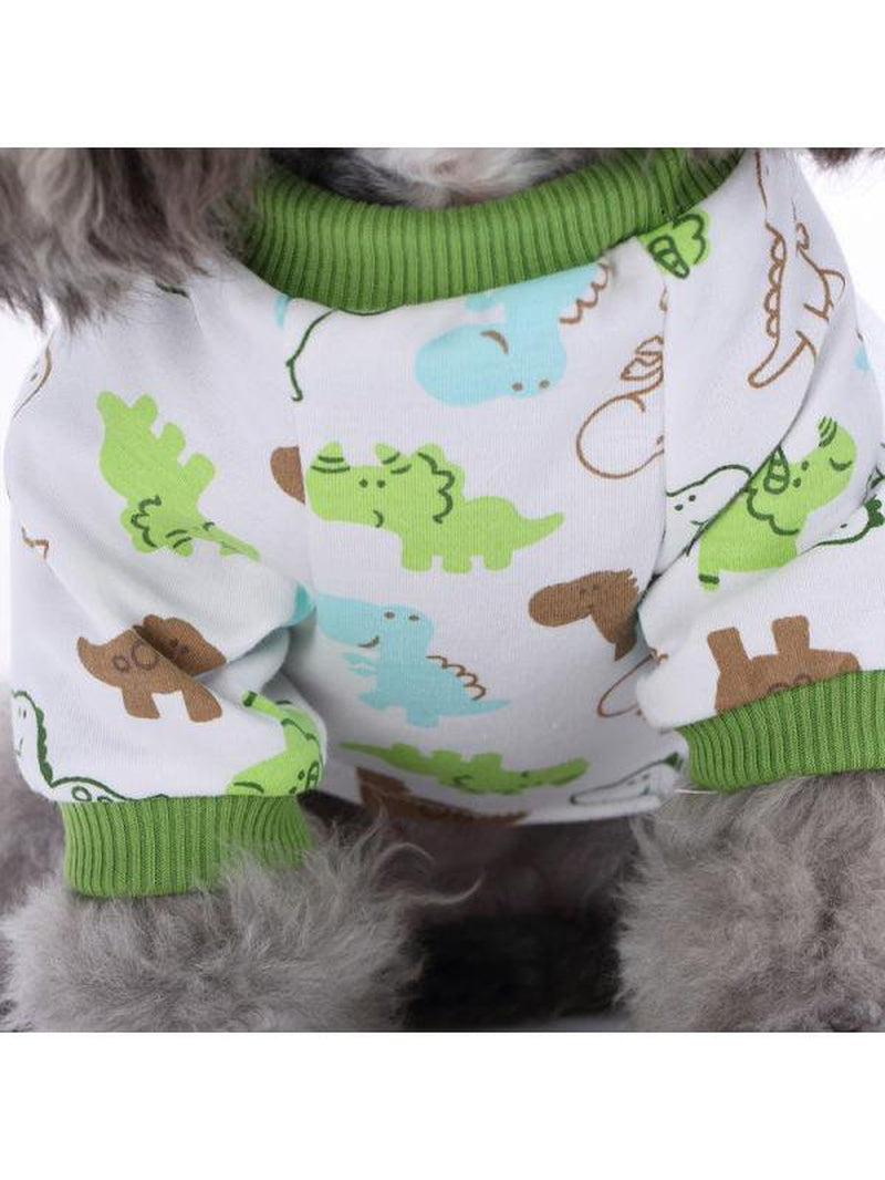 Topumt Dog Cotton Pajamas Sleepwear Small Dog Soft Clothes Pet Jumpsuit Coat Apparel US Animals & Pet Supplies > Pet Supplies > Dog Supplies > Dog Apparel Topumt   