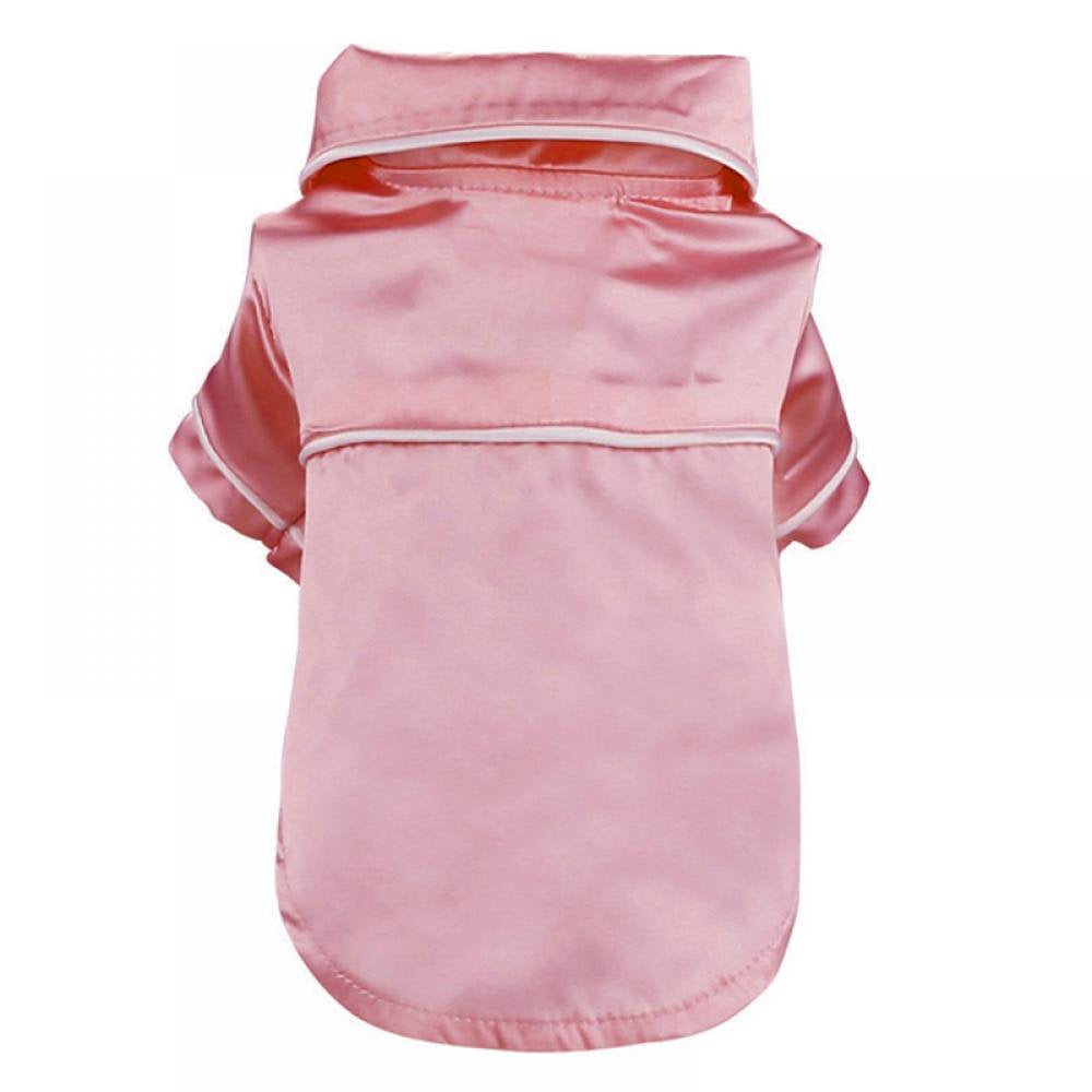 Cat Dog Pajamas Soft Silk Pet Clothes Apparel Puppy Pink Sleepwear XS Midnight Animals & Pet Supplies > Pet Supplies > Dog Supplies > Dog Apparel Midnight XL Pink 