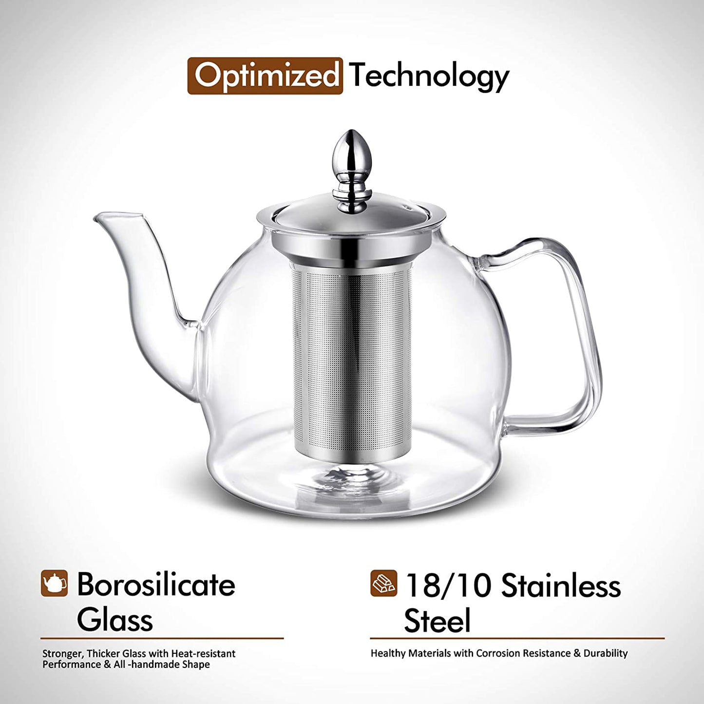 HIWARE 1000Ml Glass Teapot with Removable Infuser, Stovetop Safe Tea Kettle, Blooming and Loose Leaf Tea Maker Set Animals & Pet Supplies > Pet Supplies > Dog Supplies > Dog Apparel hiware   