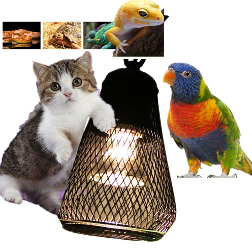 Reptile Heat Lamp Mesh Cage Terrarium Ceramic Holder for Brooder 75W Animals & Pet Supplies > Pet Supplies > Reptile & Amphibian Supplies > Reptile & Amphibian Habitat Heating & Lighting SunniMix   