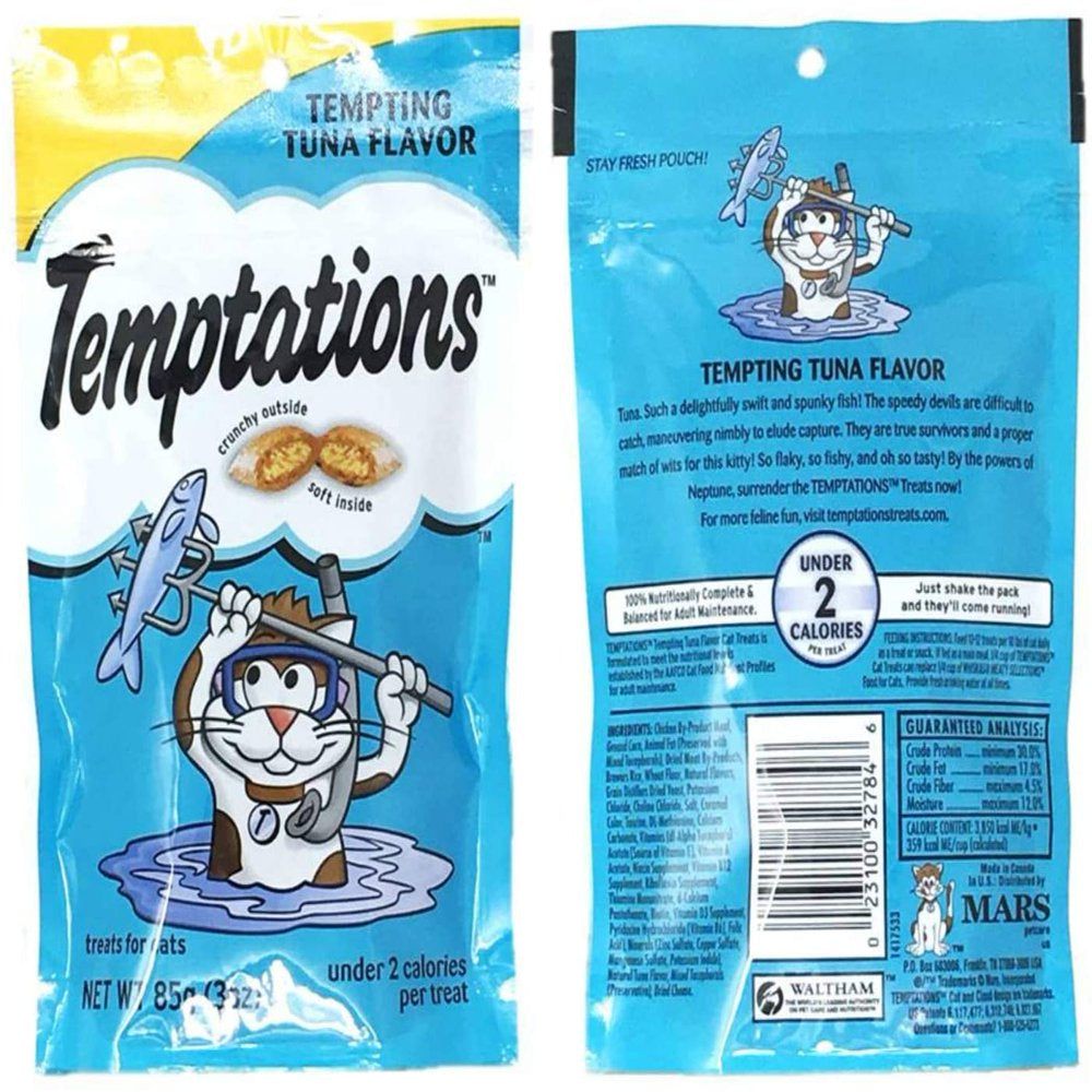 Temptations Cat Treats Variety Pack Bundle of 4 Flavor Pouches (Rockin? Lobster, Shrimpy Shrimp, Tempting Tuna, Tantalizing Turkey; 3 Oz Each) Animals & Pet Supplies > Pet Supplies > Cat Supplies > Cat Treats Temptations   