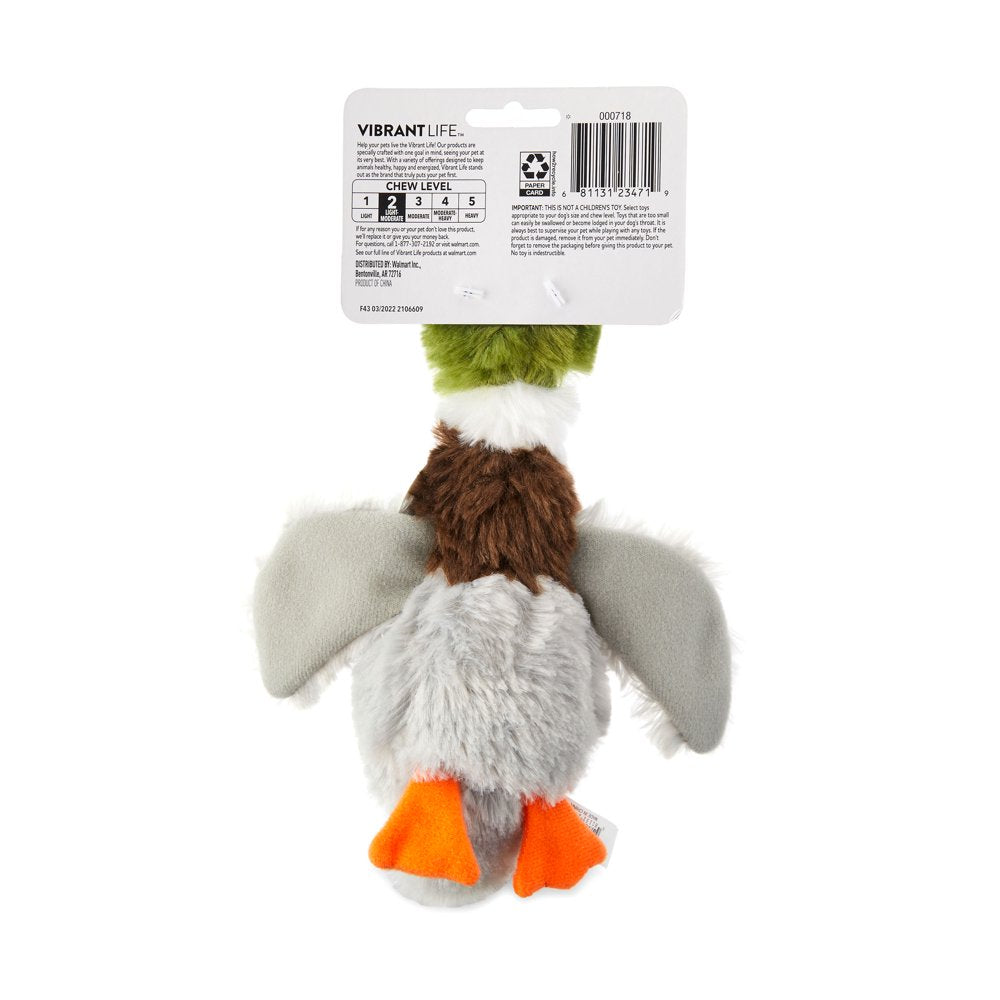 Vibrant Life Cozy Buddy Squeaky Mallard Duck Dog Toy, Chew Level 3 Animals & Pet Supplies > Pet Supplies > Dog Supplies > Dog Toys Wal-Mart Stores, Inc.   