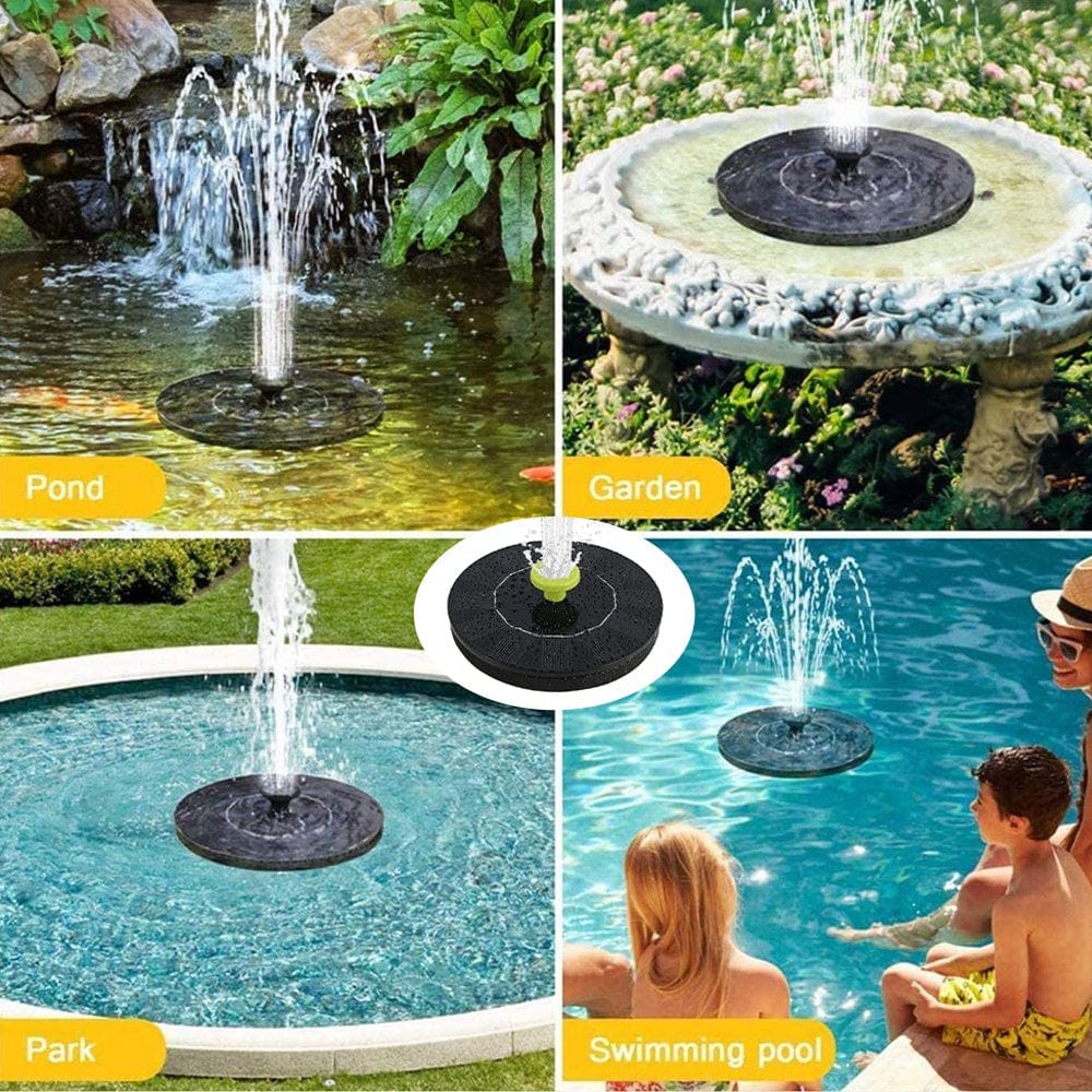 Adifare Solar Fountain, Bird Bath Fountain, Solar Panel Pump, Floating Pump, Pool Fountain with 8 Nozzles 2 Plastic Tubings for Bird Bath, Pond, Pool, Fish Tank, Aquarium and Garden Animals & Pet Supplies > Pet Supplies > Fish Supplies > Aquarium & Pond Tubing Adifare   