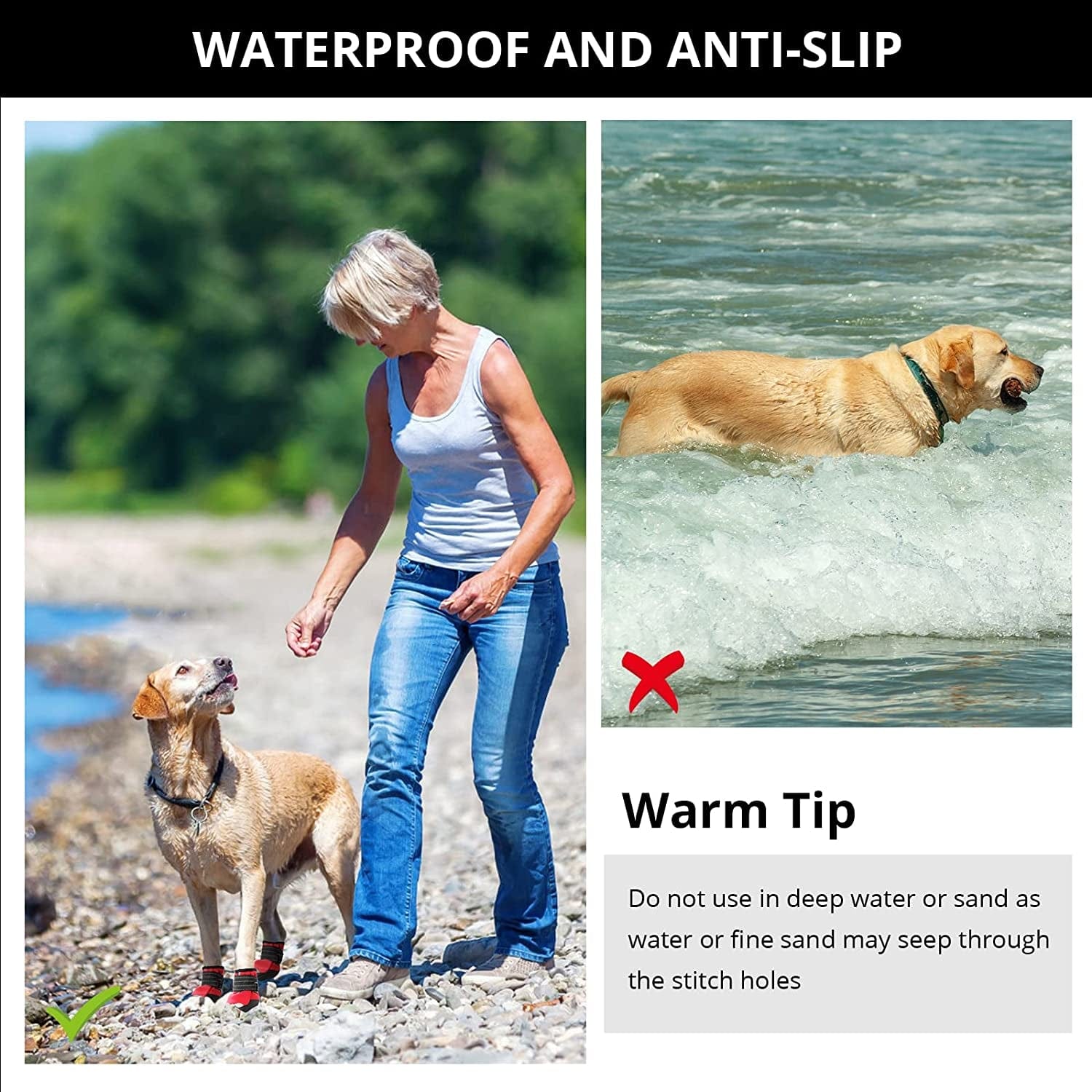 Adjustable Velcro Dog Boots,Waterproof Dog Shoes for Medium Large Dogs with Reflective Straps Pet Paw Protector for Winter,Anti-Slip Sole Dog Boots for Hiking Walking Running 4Pcs Animals & Pet Supplies > Pet Supplies > Dog Supplies > Dog Apparel MUSIMC   