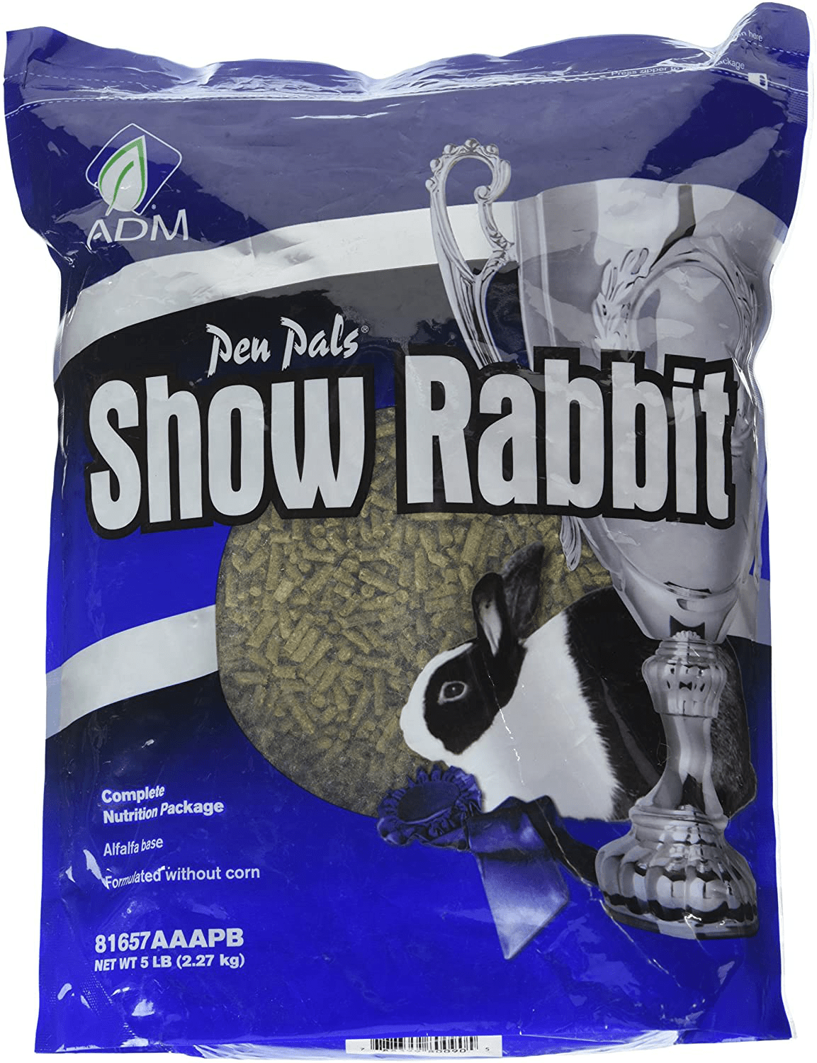 Adm Animal Nutrition 81657Aaapb 5 Lb Show Rabbit Feed, 1 Count