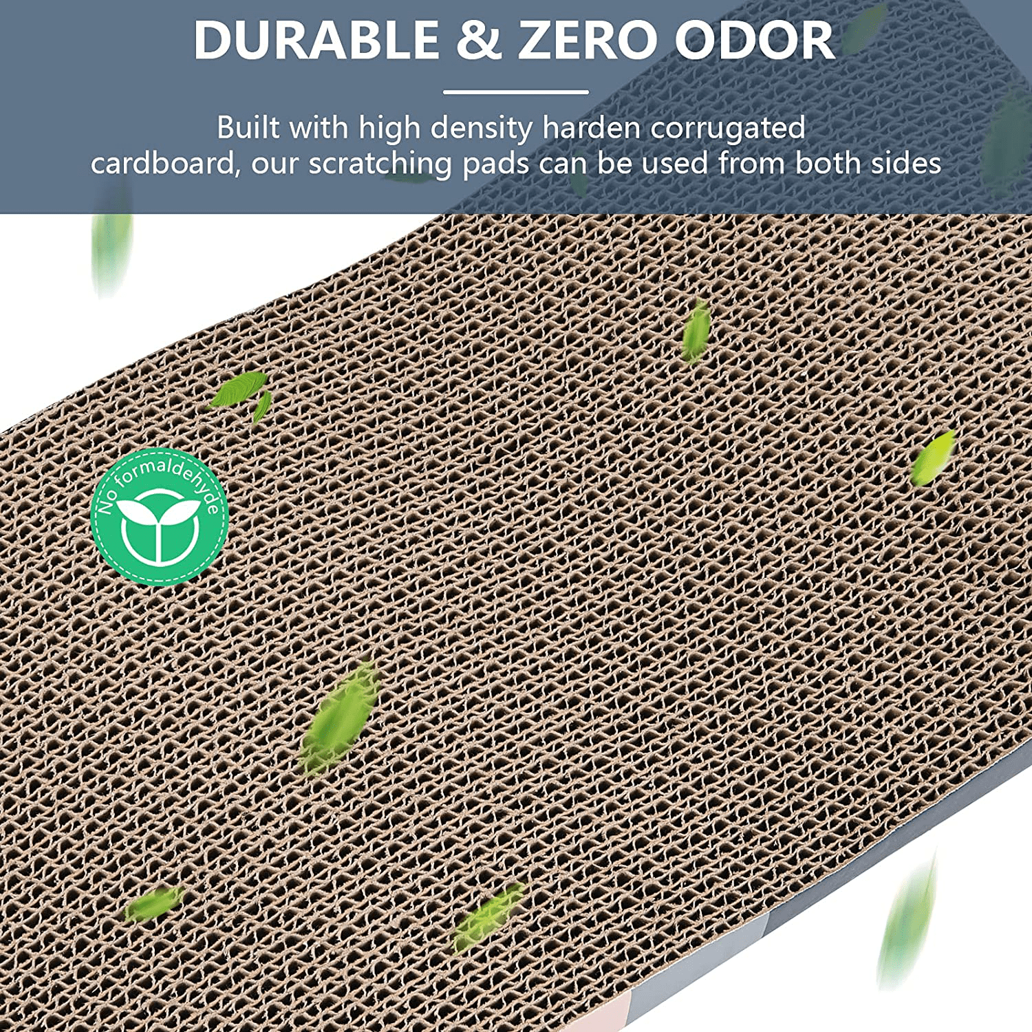 Adolug Cat Scratch Pad, Cat Scratcher Cardboard with Premium Reversible Scratch Textures Design, Corrugated and Zero Odor Cat Scratcher with Catinp and Mini Toy(3Pcs) Animals & Pet Supplies > Pet Supplies > Cat Supplies > Cat Furniture Adolug   