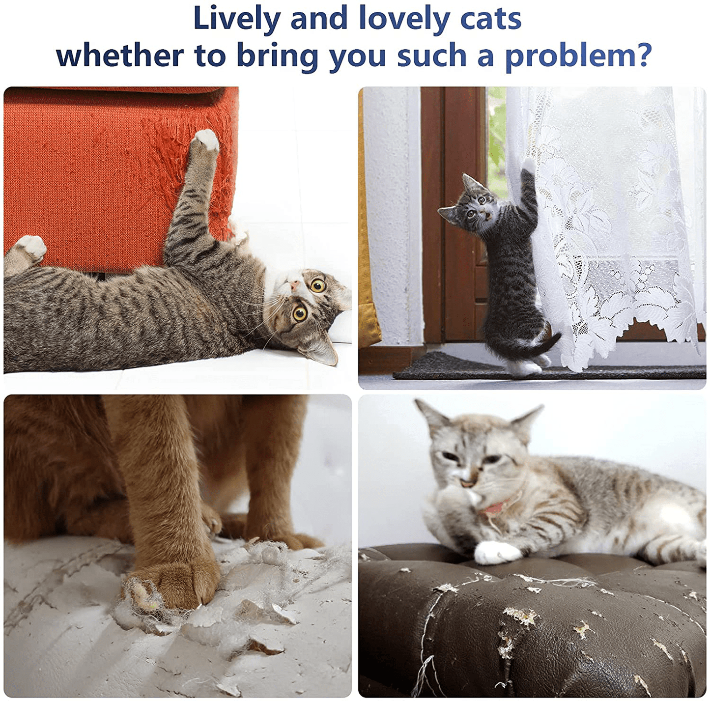 Adolug Cat Scratch Pad, Cat Scratcher Cardboard with Premium Reversible Scratch Textures Design, Corrugated and Zero Odor Cat Scratcher with Catinp and Mini Toy(3Pcs) Animals & Pet Supplies > Pet Supplies > Cat Supplies > Cat Furniture Adolug   