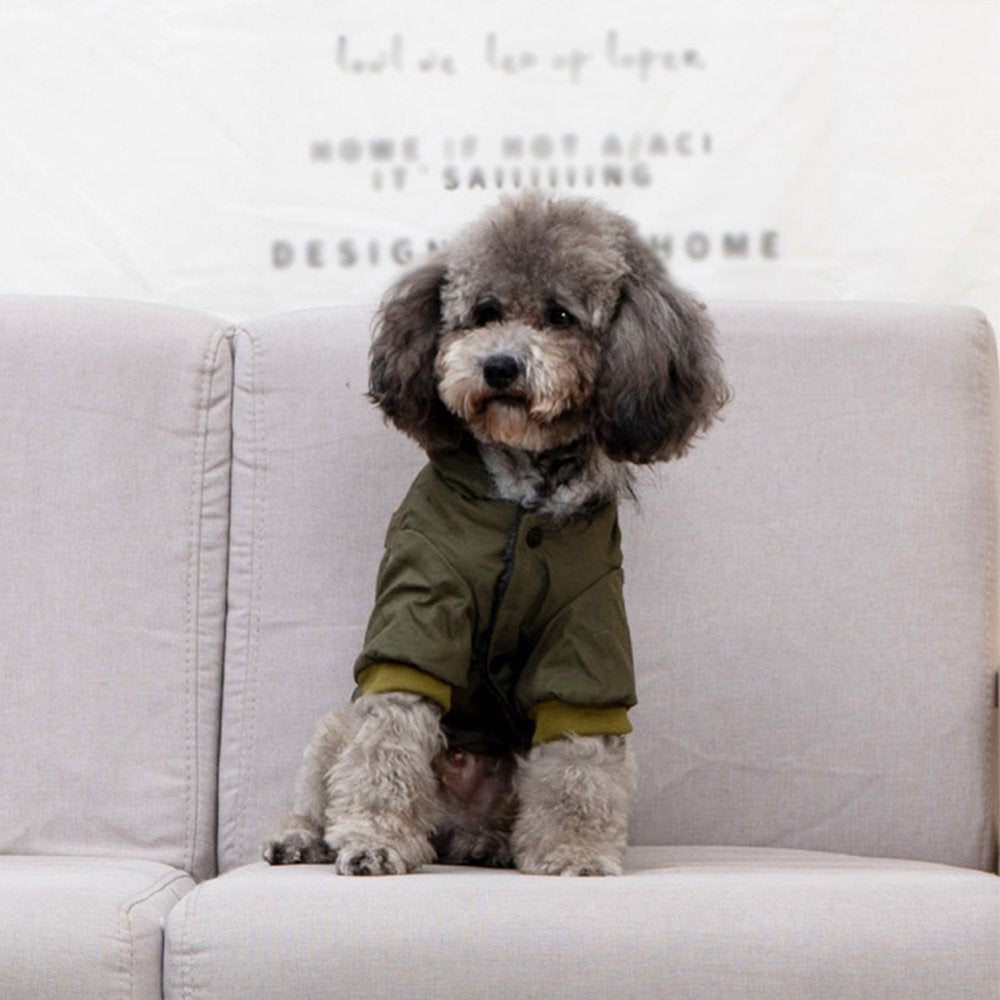 Deepwonder Pet Dog Warm Snowsuit Clothes Waterproof Windproof Airman Fleece Winter Coat Puppy Apparel Cold Weather Dog Jacket XS-2XL Animals & Pet Supplies > Pet Supplies > Dog Supplies > Dog Apparel Deepwonder   