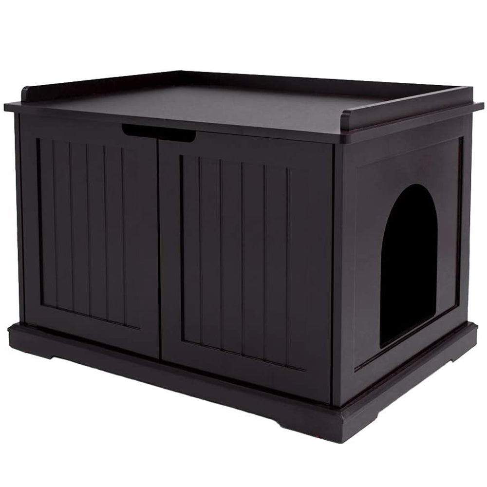 Unipaws Designer Cat Litter Box Furniture, Espresso