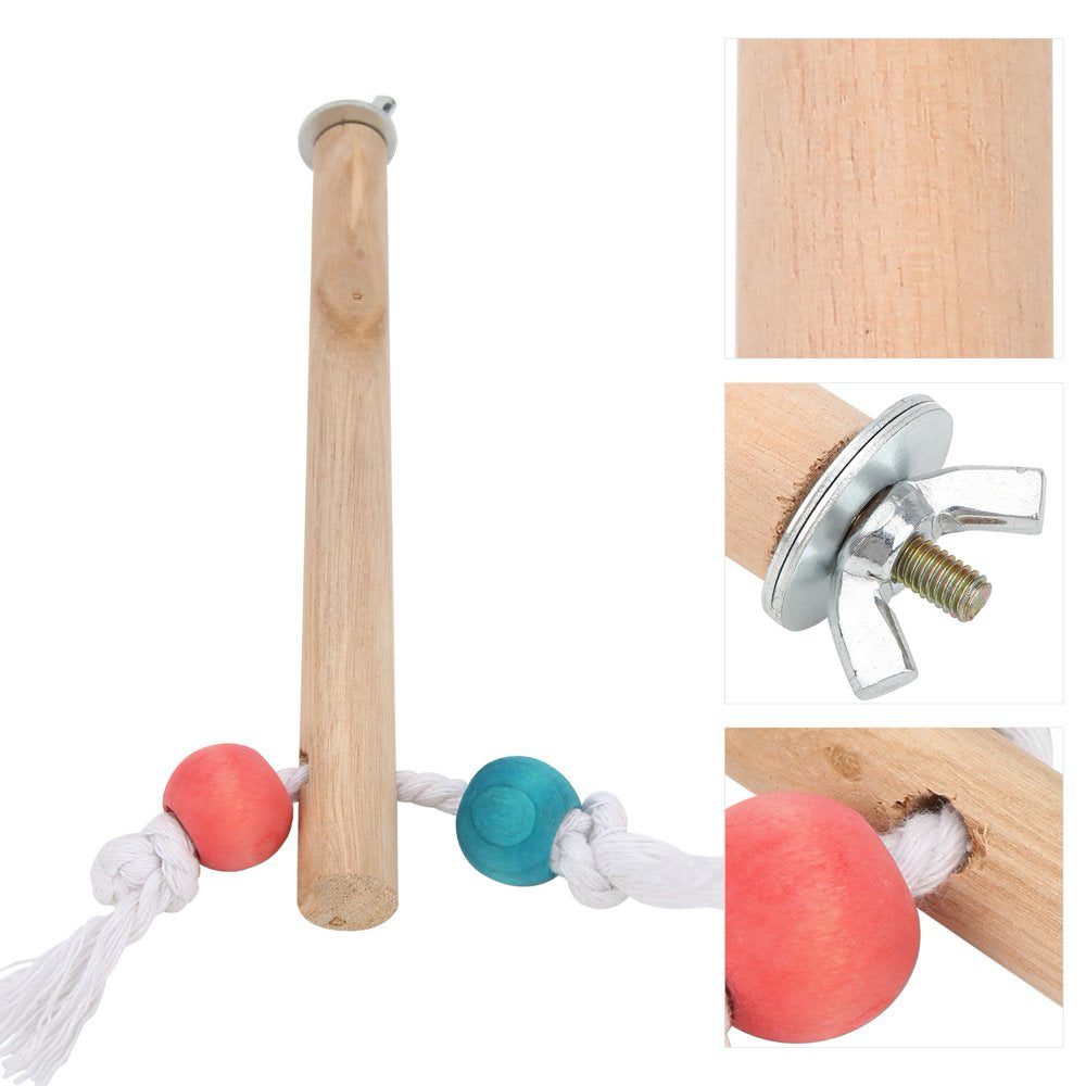 Standing Stick, Cotton Rope Fun Bird Cage Perch Natural Wood with Fixed Accessories for Bird for 1.5X18Cm Animals & Pet Supplies > Pet Supplies > Bird Supplies > Bird Cage Accessories Demonsen   