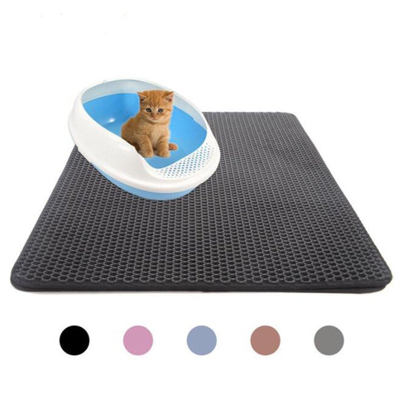 Cat Litter Mat as a Rug and Pad - 60X40 Cm - Non-Slip Cat Litter Mat for Litter Boxes - Washable Cat Mat for More Hygiene and Cleanliness