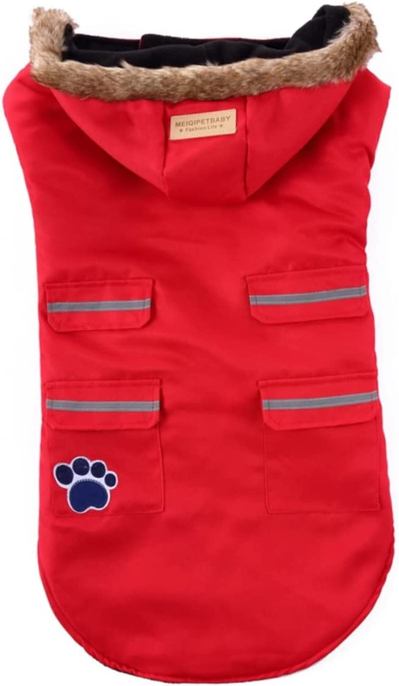 Balacoo 3Pcs Puppy Jacket Winter Jackets Reflective Clothes Cold Weather Dog Jacket Dog Winter Outfits Small Dog Winter Coats Clothing Dog'S Clothes Pet Party Costume Dog Coat Pet Clothes Animals & Pet Supplies > Pet Supplies > Dog Supplies > Dog Apparel Balacoo Red L 