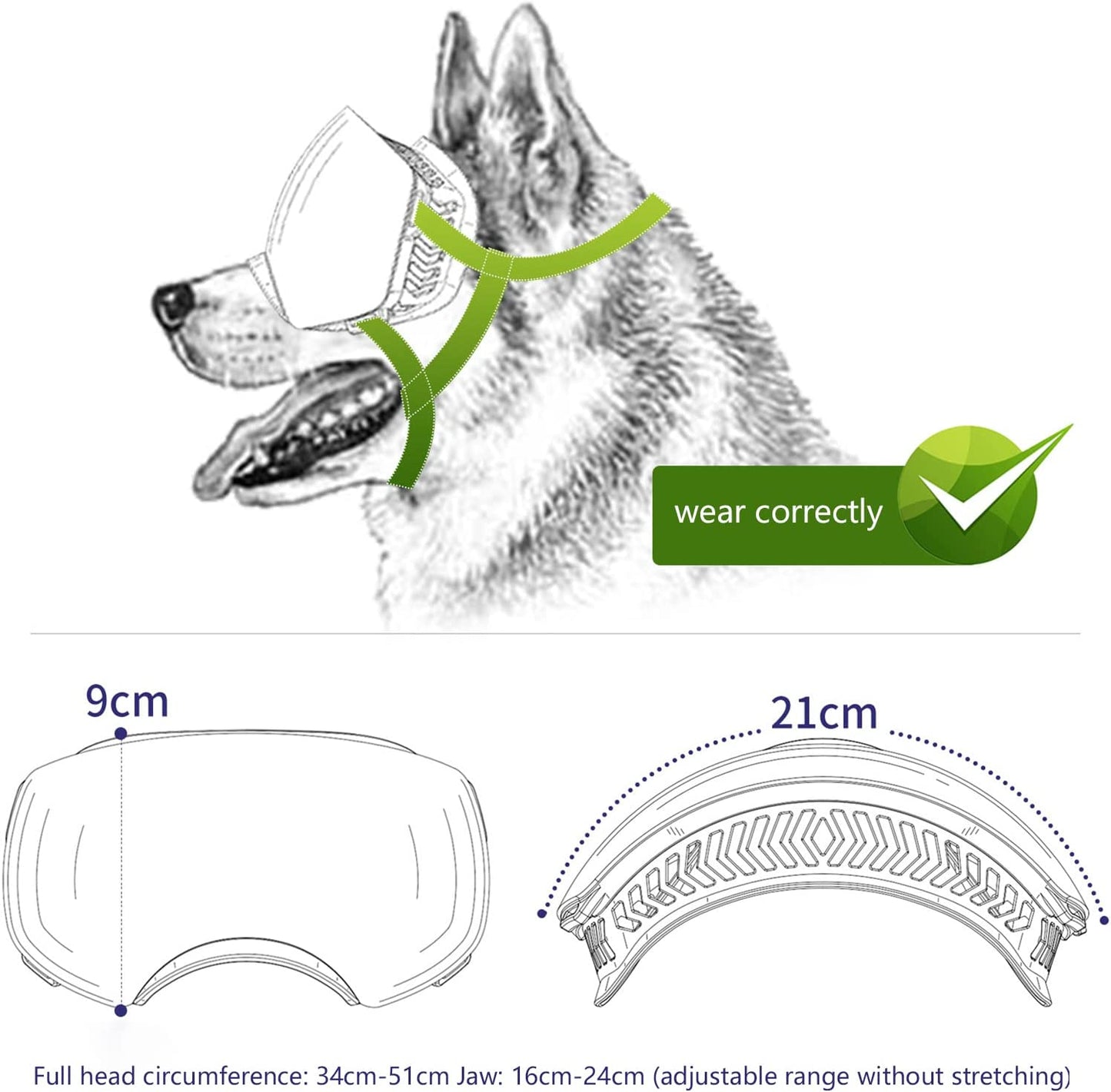 HGKL Dog Sunglasses, Soft Frame Eye Wear Goggles, Anti-Uv Windproof Adjustable Medium to Large Dog Goggles, Alaskan Malamute, Labrador and Border Collie Black Animals & Pet Supplies > Pet Supplies > Dog Supplies > Dog Apparel HGKL0000829   