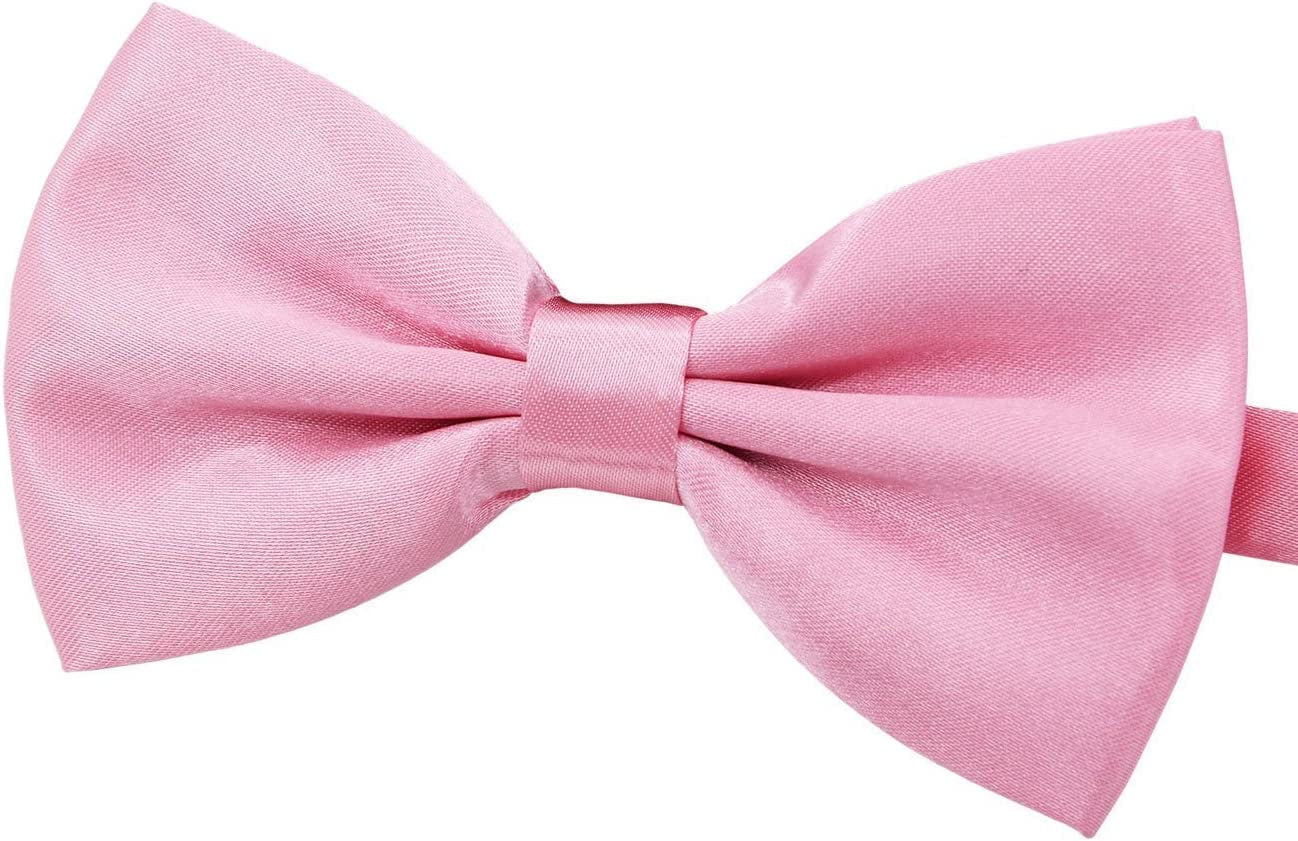 Amajiji® Formal Dog Bow Ties for Medium & Large Dogs (D115 100% Polyester) (Red Wine) Animals & Pet Supplies > Pet Supplies > Dog Supplies > Dog Apparel Amajiji light pink  