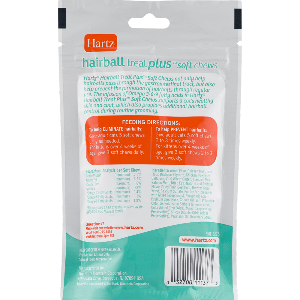 Hartz Hairball Remedy plus Soft Chews for Cats, 3Oz Animals & Pet Supplies > Pet Supplies > Cat Supplies > Cat Treats Hartz   