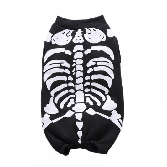 Halloween Dog Costume Skeleton Dog Pet Clothes Pet Party Dressing up Apparel Black XL Animals & Pet Supplies > Pet Supplies > Dog Supplies > Dog Apparel Canopy L  