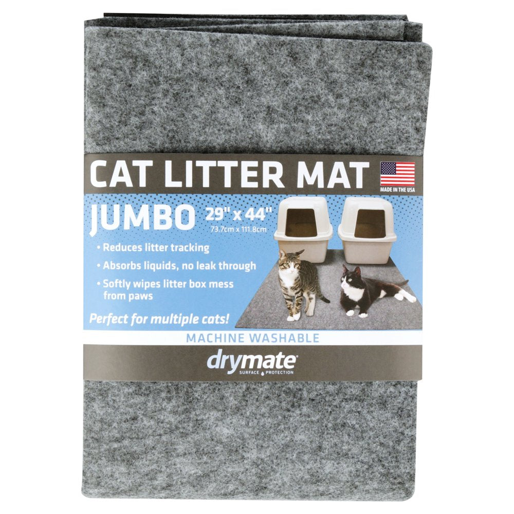 Drymate Cat Litter Mat Jumbo 100% Phthalate Free and BPA Free Safe Kitty Litter Mats, Reduces Litter Tracking, Soft Material for Paws (Machine Washable) Animals & Pet Supplies > Pet Supplies > Cat Supplies > Cat Litter Box Mats RPM, INC.   